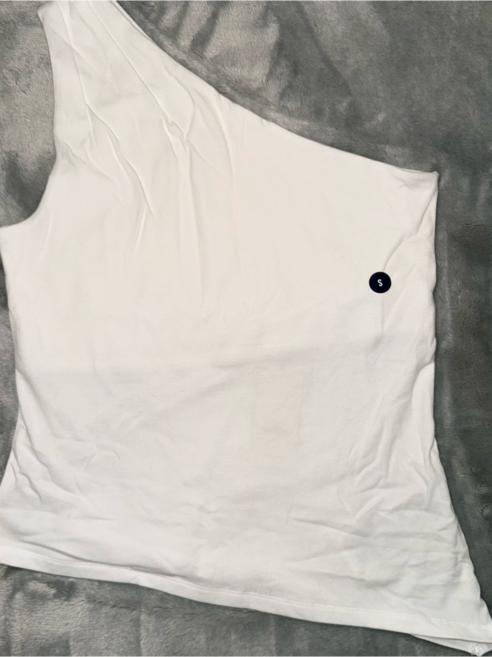 Hollister White One-Shoulder Tank Top